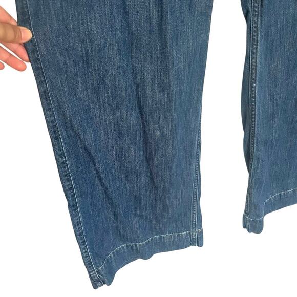 J.Crew Factory Women's Denim Trouser Pant Blue Size 33/16 - Picture 5 of 10